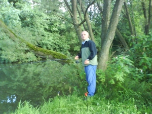 Kassier Thomas Konadl freute sich über seinen Fang, der aber nicht für die vorderen Plätze reichte